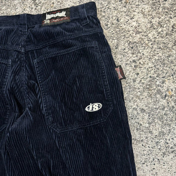 1990S INTERSTATE BAGGY WIDE LEG NAVY CORDUROY SKATER PANTS