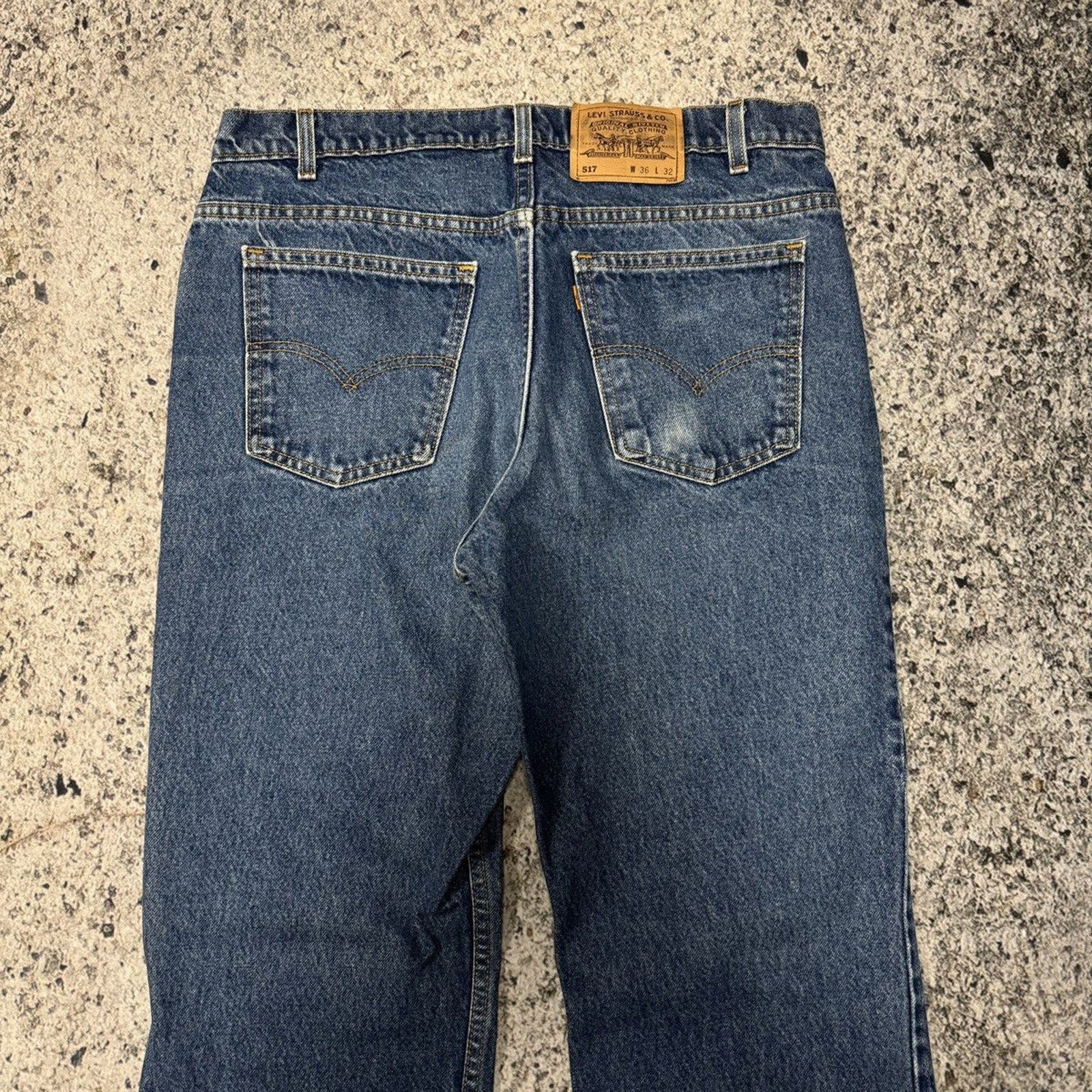 Vintage 1990s Levi's 517 Made in USA Faded Bootcut Flare Jeans
