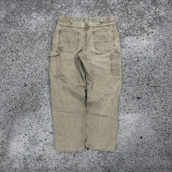 2000s Faded Thrashed Lee Dungarees Baggy Carpenter Pants