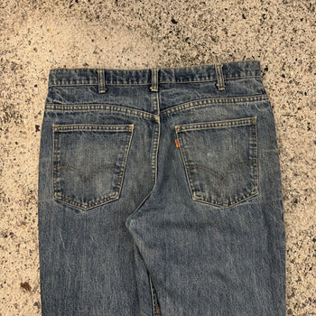 1970s LEVI'S 646 ORANGE TAB FADED FLARE DENIM JEANS