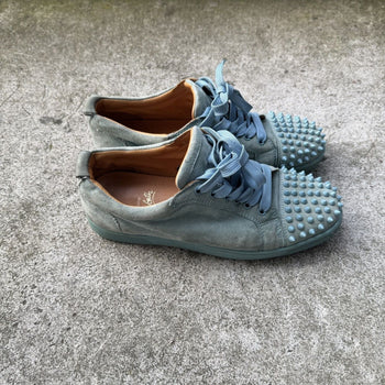 Christian Louboutin Baby Blue Louis Junior Spike Low Top