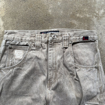 2000S FUBU BAGGY TAN DENIM CARGO SKATER JEANS