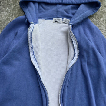 1980s MCGREGOR FADED THERMAL LINED ZIP UP HOODIE