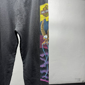 1990s Harley Davidson Faded Eagle Chain Sweatpants