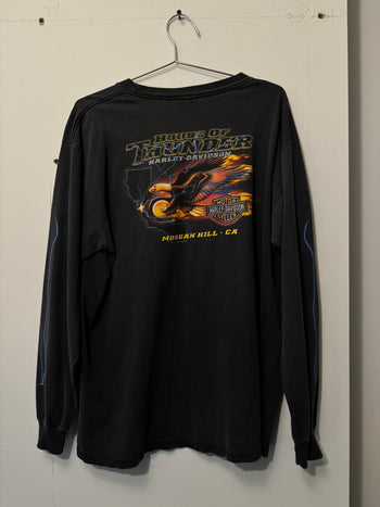 2000S HARLEY DAVIDSON LIGHTNING LONGSLEEVE POCKET TEE