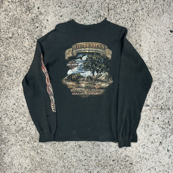 2000s Harley Davidson Thrashed Faded Eagle Flame Longsleeve