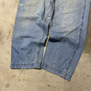 2000S FADED THRASHED BAGGY WIDE LEG DENIM WORK JEANS