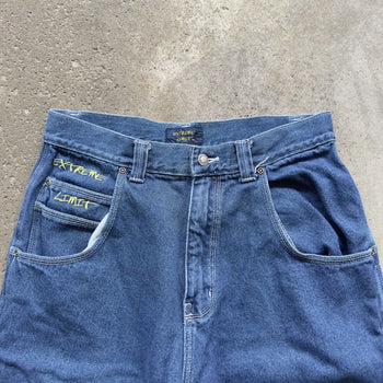 1990S/2000S Y2K EXTREME LIMIT BAGGY DENIM SKATER JEAN SHORTS JORTS