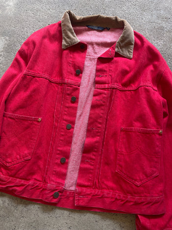 1980s POLO RALPH LAUREN RED DENIM TYPE 2 TRUCKER JACKET