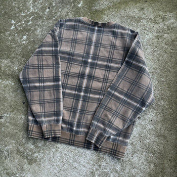 SUPREME SS21 BROWN PLAID CREWNECK