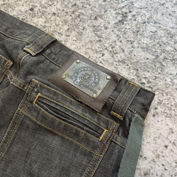 2003 Dolce & Gabbana AW03 Runway Bondage Parachute Denim Grey