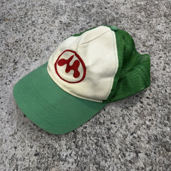 Mowalola Puff Puff OG Green Red Logo Trucker Hat