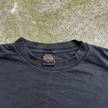 1990s HARLEY DAVIDSON FADED FLAME LOGO TEE CALIFORNIA