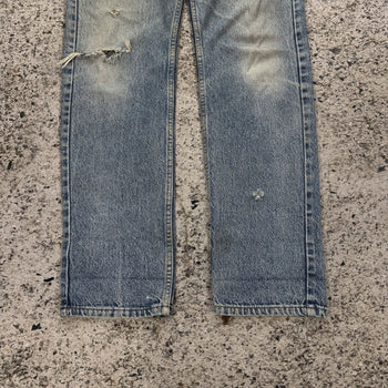 Vaqueros Levi's 505 Thrashed Faded de la década de 1980