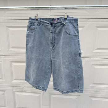 2000s Y2K Faded Thrashed Distressed Black Skater Shorts
