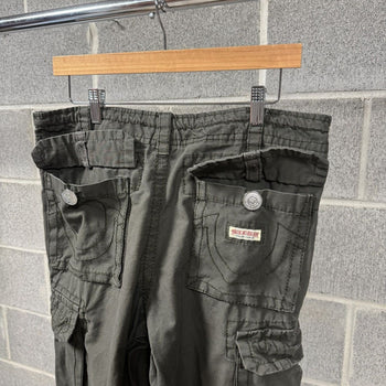 2000s True Religion Green Cargo Pants