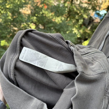 Rick Owens FW22 Strobe Raglan Zip Up Hoodie Dust