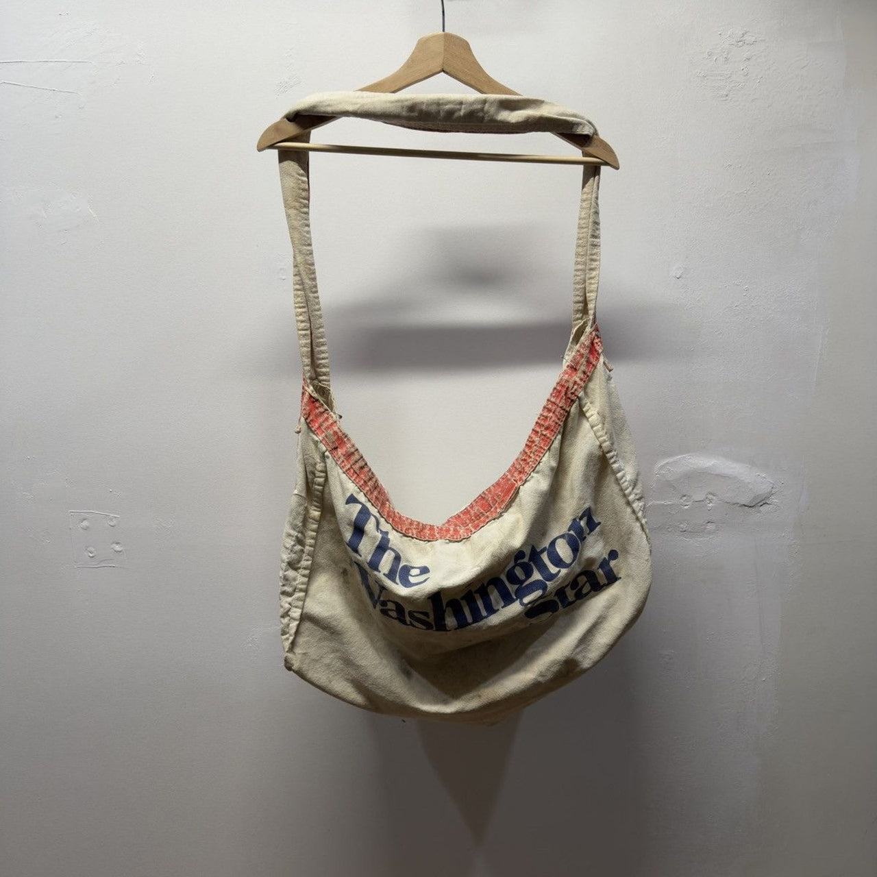 1960s Washington Star Newspaper Paperboy Bag Distressed Canvas