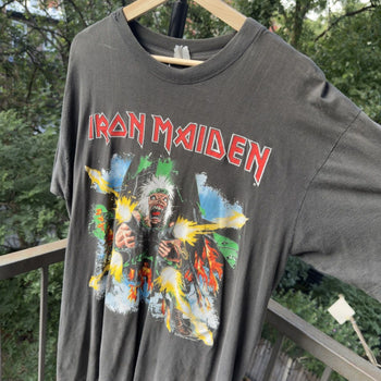 1990 Iron Maiden Tailgunner Europe Faded Tour Tee