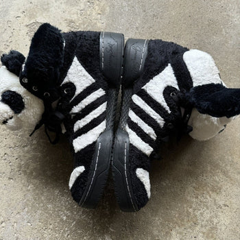 JEREMY SCOTT ADIDAS 2011 PANDA BEAR HIGH TOP SNEAKERS