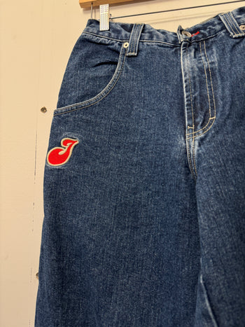 1990S JNCO JEANS LOOSEYGIRL 1057 WIDE LEG BAGGY SKATER DENIM JEANS