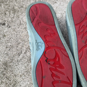 Christian Louboutin Baby Blue Louis Junior Spike Low Top