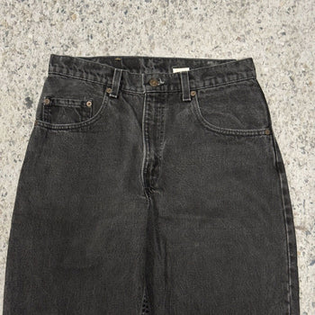 Vaqueros Levi's 560 de corte holgado y cónico en negro descolorido, años 90