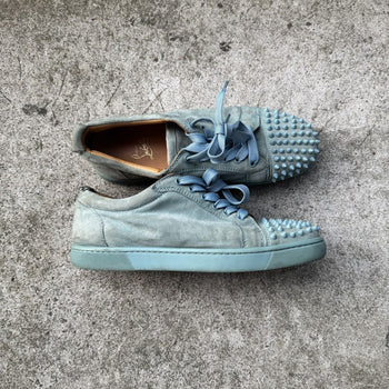 Christian Louboutin Baby Blue Louis Junior Spike Low Top