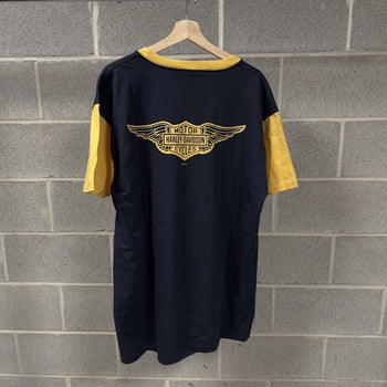 2000s Harley Davidson Colorblock Logo Tee