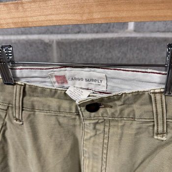 1990s Y2K Mossimo Tan Canvas Cargo Pants