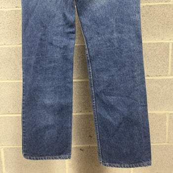 1990s Levi’s 517 Faded Dark Wash Bootcut Flare Jeans - Made in USA