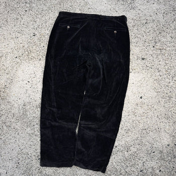 1990s Nautica Wide Leg Black Corduroy Pants