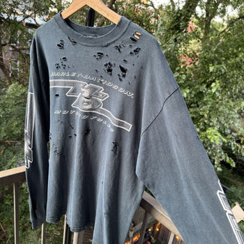 2000s Harley Davidson Thrashed Faded Distressed Longsleeve Tee