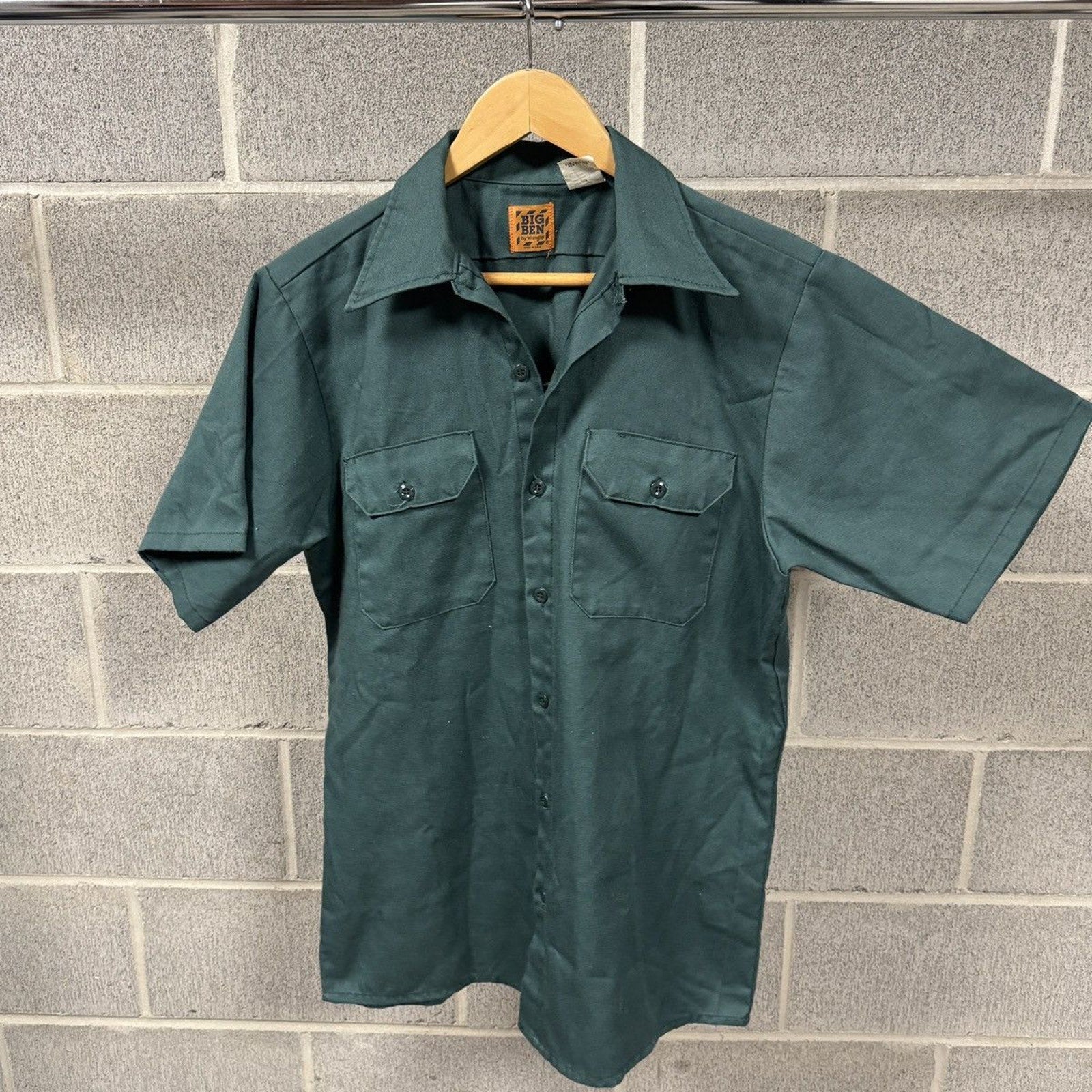 1990s Big Ben Garage Grey Mechanic Work Shirt