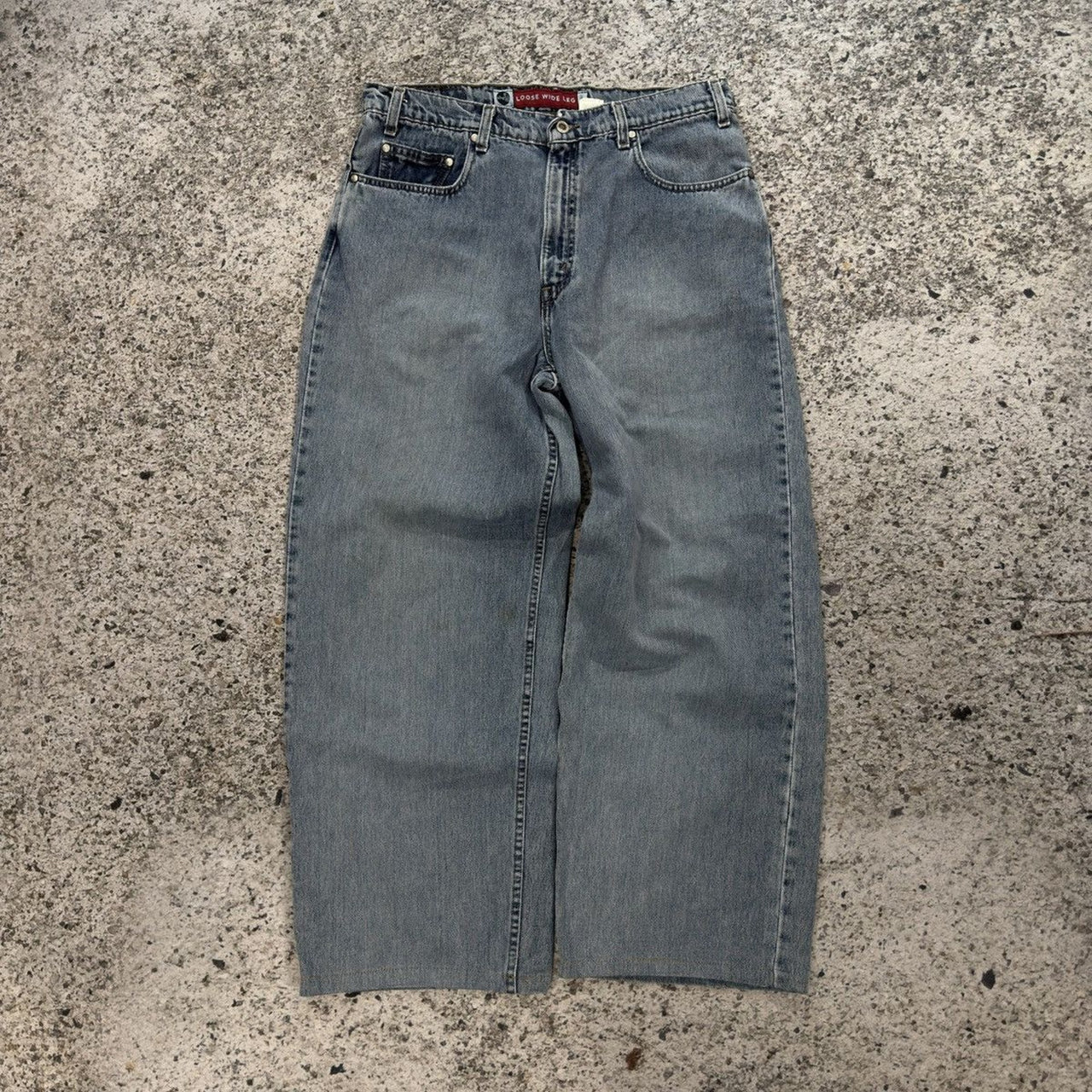 1990s Levi's Silvertab Baggy Loose Wide Leg Denim Skater Jeans