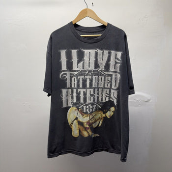 Vintage 2000s Faded I Love Tattooed Bitches Tee