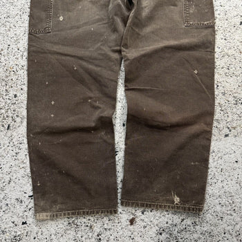 2000s Carhartt Brown Faded Thrashed Double Knee Pants