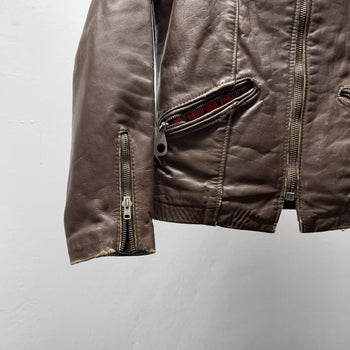 1950s Aero Women's Horsehide Leather Jacket Thrashed Faded