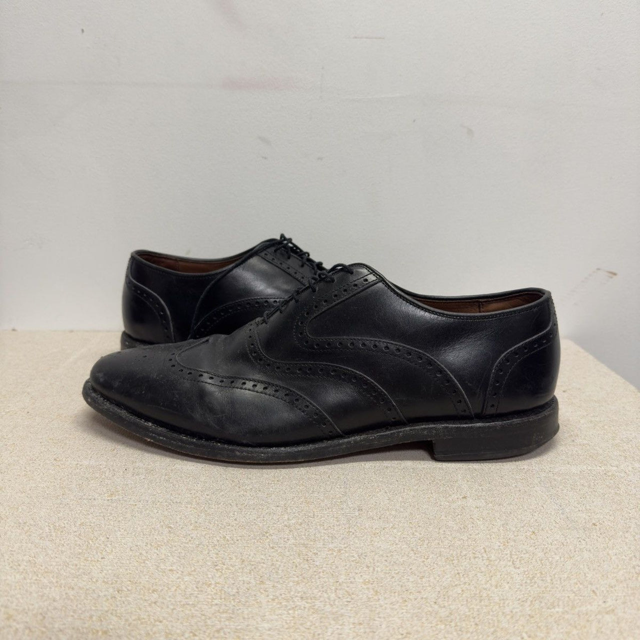 Allen Edmonds McClain Black Leather Wingtip Oxford