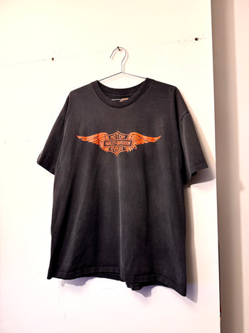 1990s HARLEY DAVIDSON FADED WING LOGO DAYTONA BEACH FLORIDA TEE