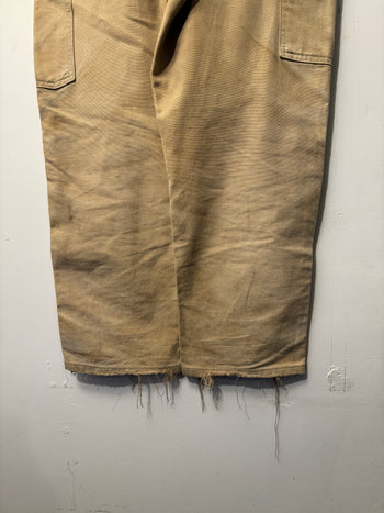 2000S THRASHED CARHARTT DOUBLE KNEE CARPENTER PANTS TAN