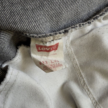 Vintage 1980s Levi’s 505 Made in USA Faded Black Yarn Dyed Jeans