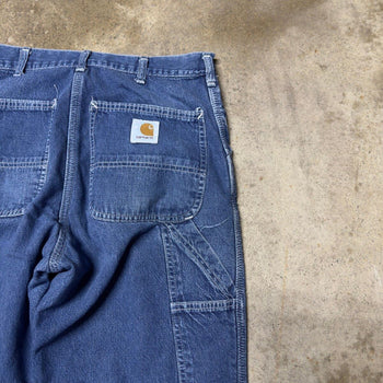 1990s CARHARTT FADED LINED DENIM CARPENTER JEANS