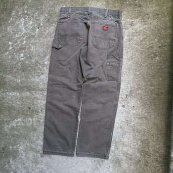 2000s DICKIES THRASHED REPAIRED FADED CANVAS WORK PANTS