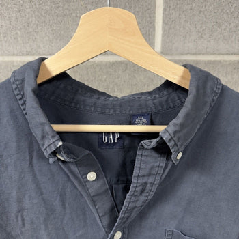 2000s Gap Faded Blue Cotton Linen Shirt