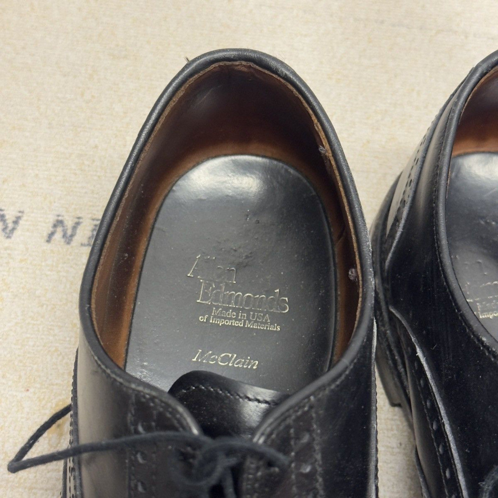 Allen Edmonds McClain Black Leather Wingtip Oxford