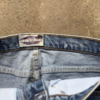 2000S SONOMA LOOSE FIT BAGGY BLUE DENIM JEANS