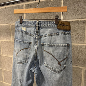 2000s Y2K Unionbay Thrashed Faded Distressed Bootcut Flare Jeans