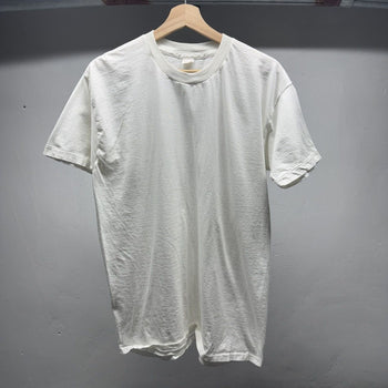 1990s Faded Blank White Single Stitch Tee