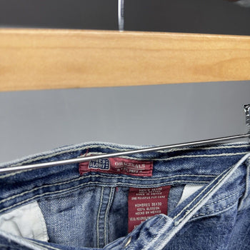 1990s Y2K Baggy Wide Leg Denim Cargo Jeans